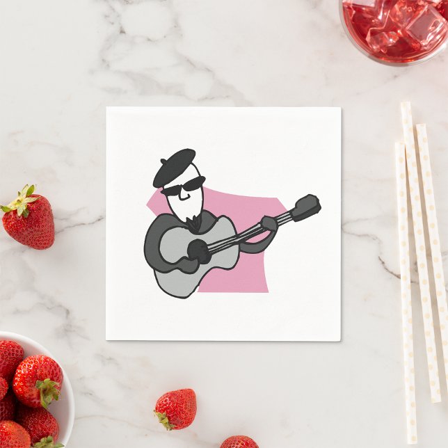 Serviette En Papier Papier guitariste français (Créateur téléchargé)