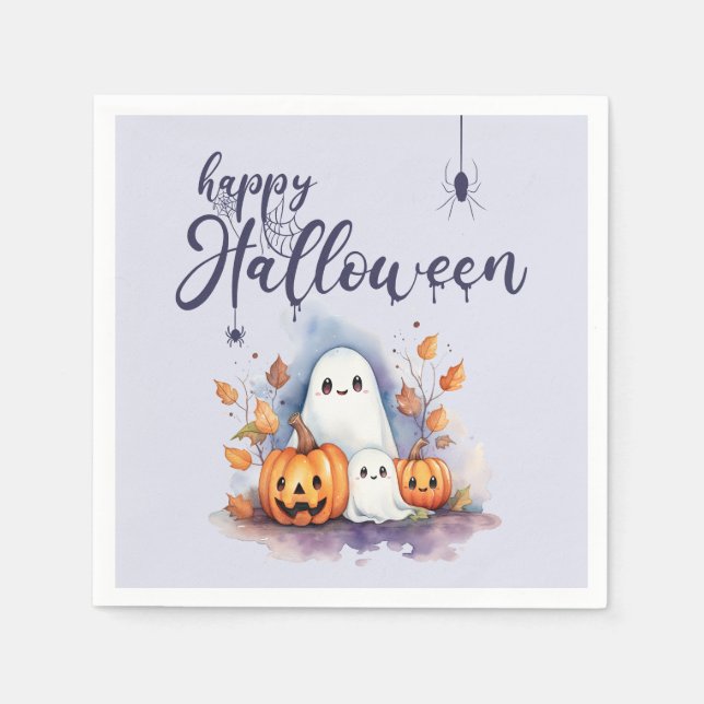 Serviette En Papier Papier Halloween éffrayant (Devant)