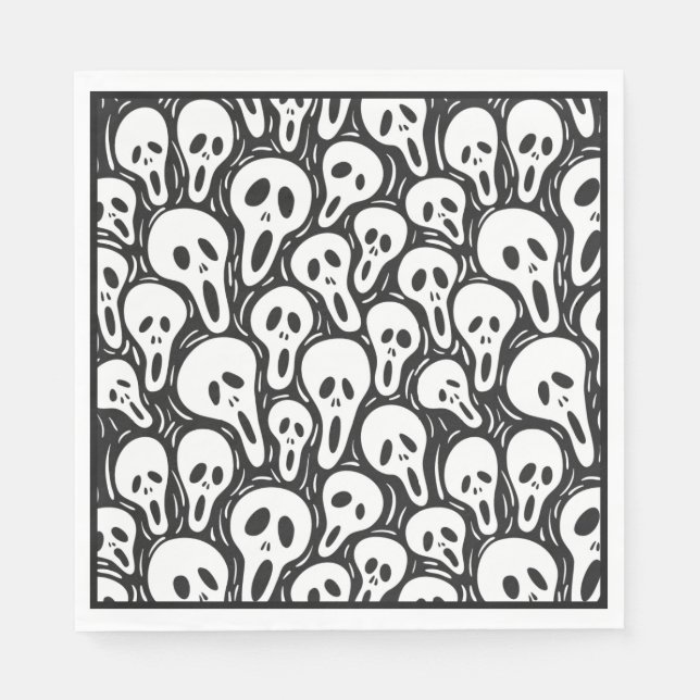 Serviette En Papier Papier Halloween Napkin (Devant)