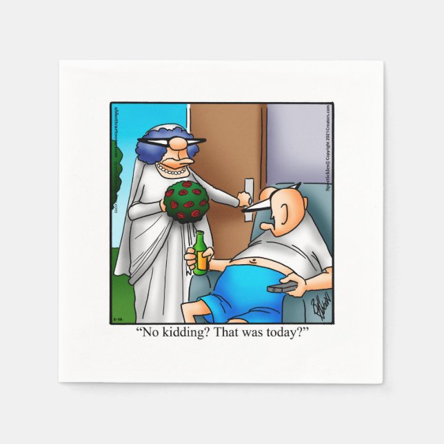 Serviette En Papier Papier Humour mariage Napkin (Devant)