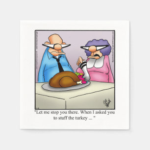 Serviette En Papier Papier Humour Thanksgiving