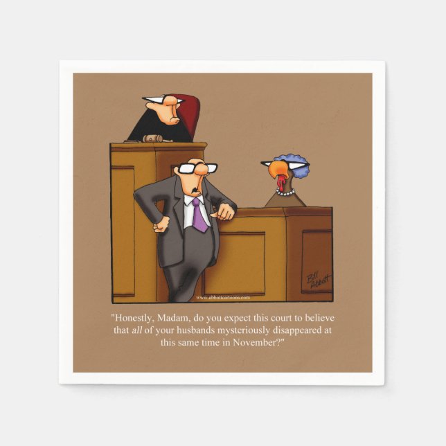 Serviette En Papier Papier Humour Thanksgiving (Devant)