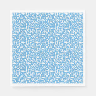 Serviette En Papier Papier imprimé bleu fleuri