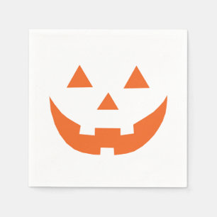 Serviette En Papier Papier Jack-o'-lantern orange