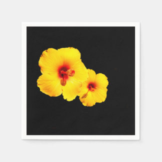 Serviette En Papier Papier jaune Hibiscus
