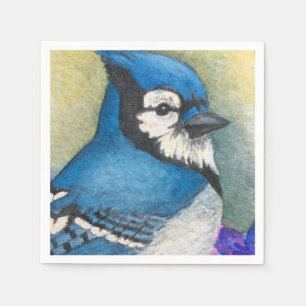 Serviette En Papier Papier Jay bleu Napkins Art Bleu Bluejay