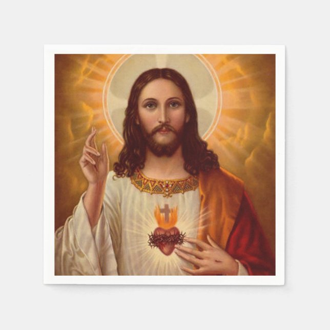 Serviette En Papier Papier Jésus Christ (Devant)