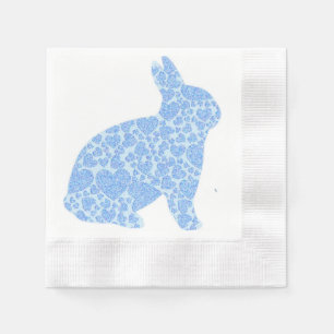 Serviette En Papier Papier jetable lapin bleu serviettes