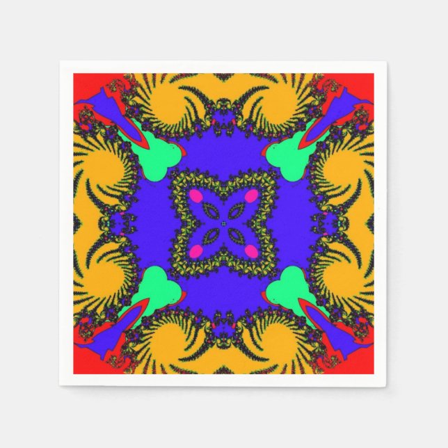 Serviette En Papier Papier Kaleidoscope Napkin (Devant)