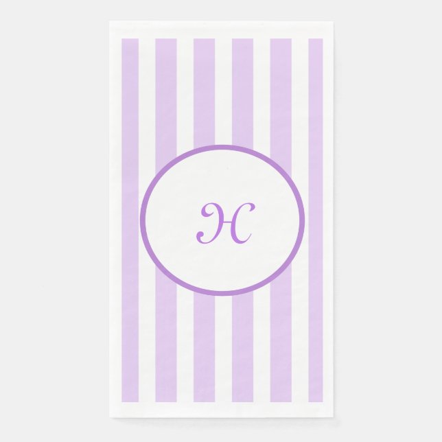 Serviette En Papier Papier Lilac Stripes (Devant)