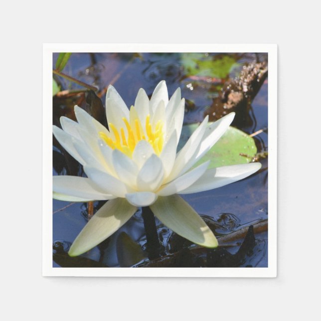 Serviette En Papier Papier Lily d'eau Napkin (Devant)