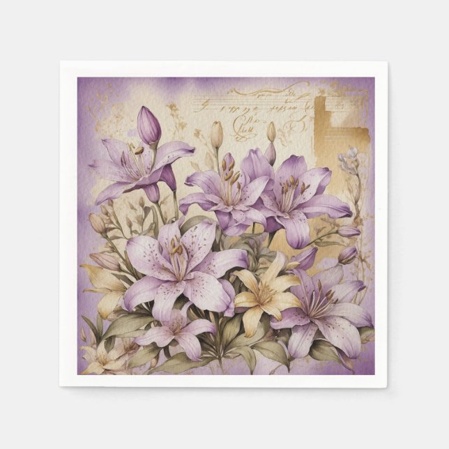 Serviette En Papier Papier Lily Napkin (Devant)