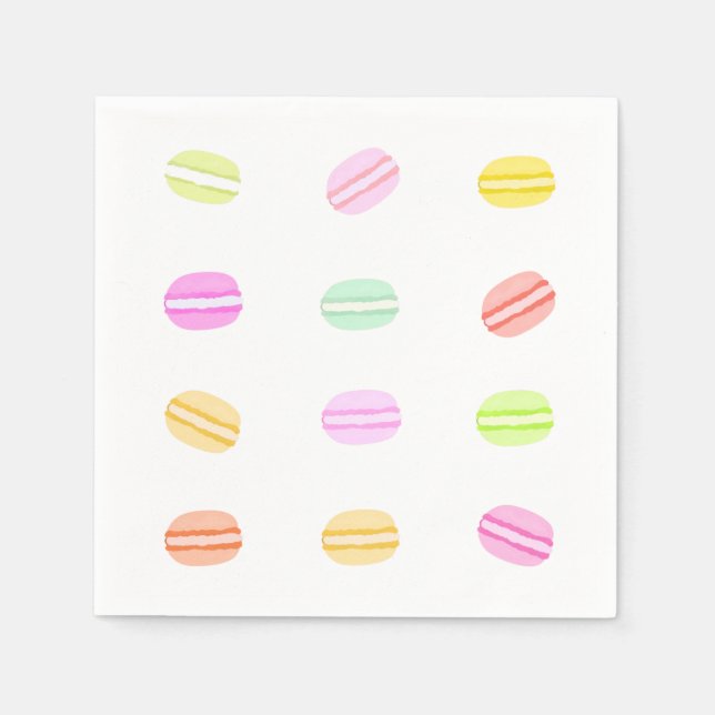 Serviette En Papier Papier Macaron (Devant)