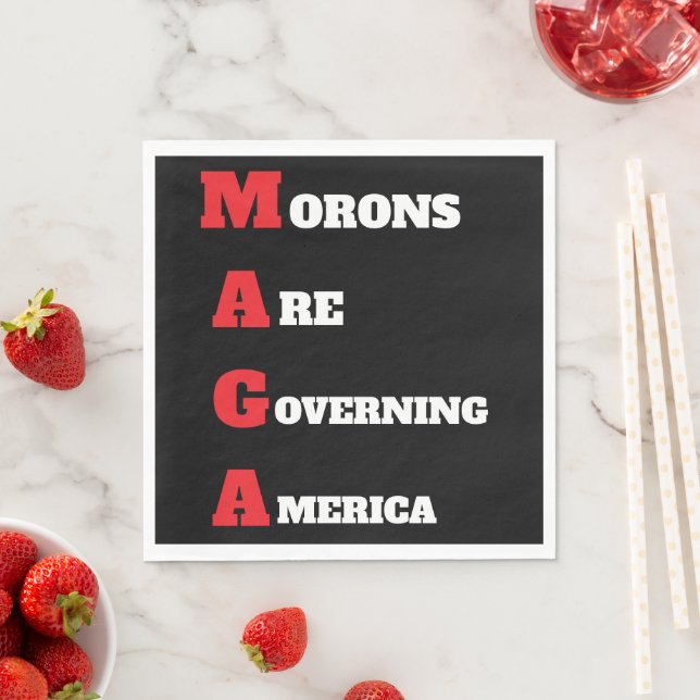 Serviette En Papier Papier MAGA Napkin (En situation)