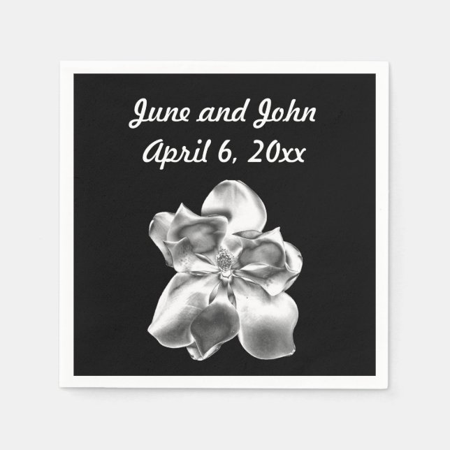 Serviette En Papier Papier Magnolia métallique (Devant)