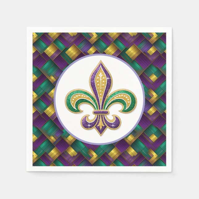 Serviette En Papier Papier Mardi Gras  (Devant)