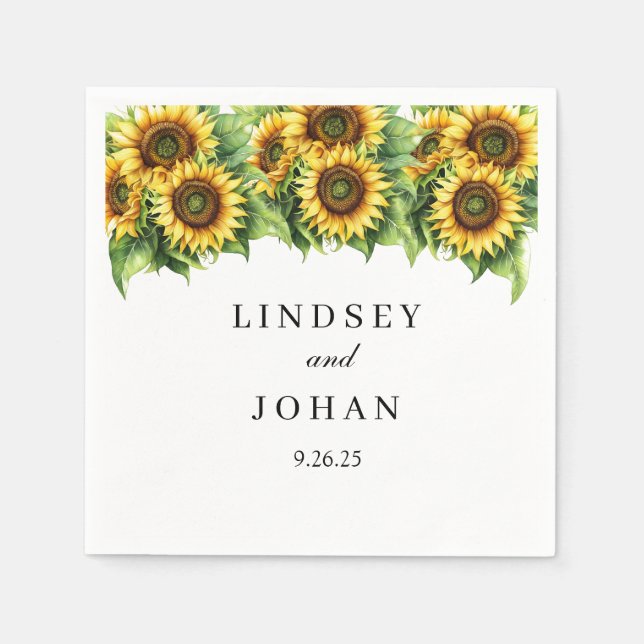 Serviette En Papier Papier mariage (Devant)