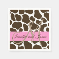 Papier Mariage Brown pour les endroits de girafe a