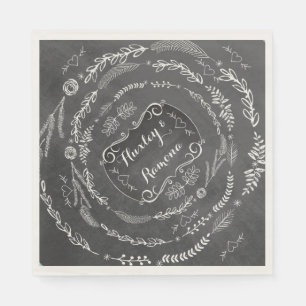 Serviette En Papier Papier Mariage Chalkboard personnalisé