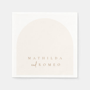 Serviette En Papier Papier Mariage d'arc minimaliste moderne Napkin