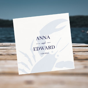 Serviette En Papier Papier Mariage de homard nautique serviettes