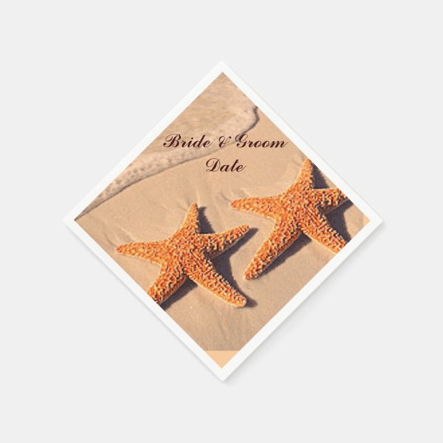 Serviette En Papier Papier Mariage de plage Starfish (Coin)