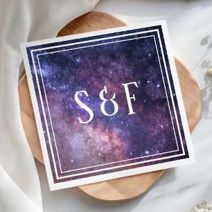 Serviette En Papier Papier Mariage Galaxy de l'univers spatial