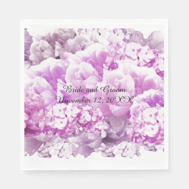 Serviette En Papier Papier Mariage rose monochromatique rose (Devant)