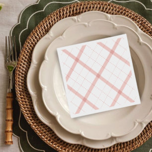 Serviette En Papier Papier Mariage Vintage rose moderne Napkin