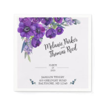 Papier Mariage violet Poppy