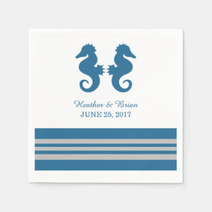 Serviette En Papier Papier marin bleu gris marine