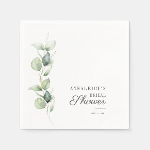 Serviette En Papier Papier Moderne Mariage Champêtre Eucalyptus Succul