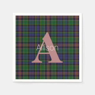 Serviette En Papier Papier Monogramme Allison Clan