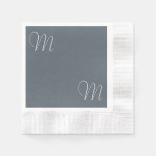 Serviette En Papier Papier Monogramme Simple Et Chic Personnalisé Napk