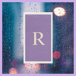 Serviette En Papier Papier Monogrammé Violet et Crème 