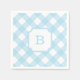 Serviette En Papier Papier Motif bleu En vichy À damiers