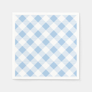 Serviette En Papier Papier Motif bleu En vichy À damiers