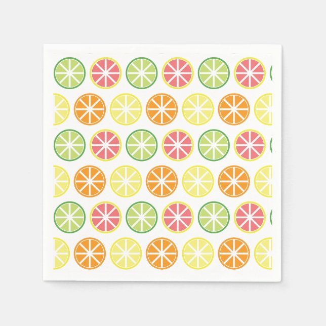 Serviette En Papier Papier Motif Citrus (Devant)