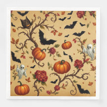Papier Motif médiéval français d'Halloween Napkin