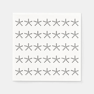 Serviette En Papier Papier motif noir blanc neige