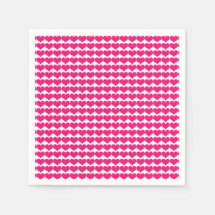 Serviette En Papier Papier Motif Pink Coeurs mignons