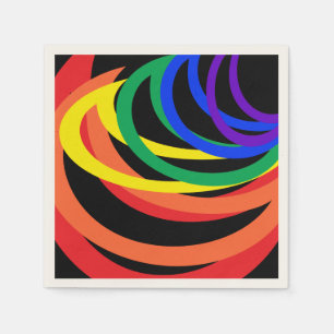 Serviette En Papier Papier Motif Rainbow Color Crescents