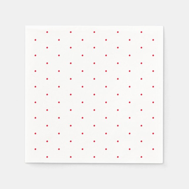 Serviette En Papier Papier motif rouge et blanc mignon (Devant)