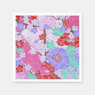 Serviette En Papier Papier Motif Sakura japonais