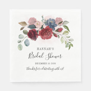 Serviette En Papier Papier Mouchoir Fleurs de Bourgogne pour Mariage s