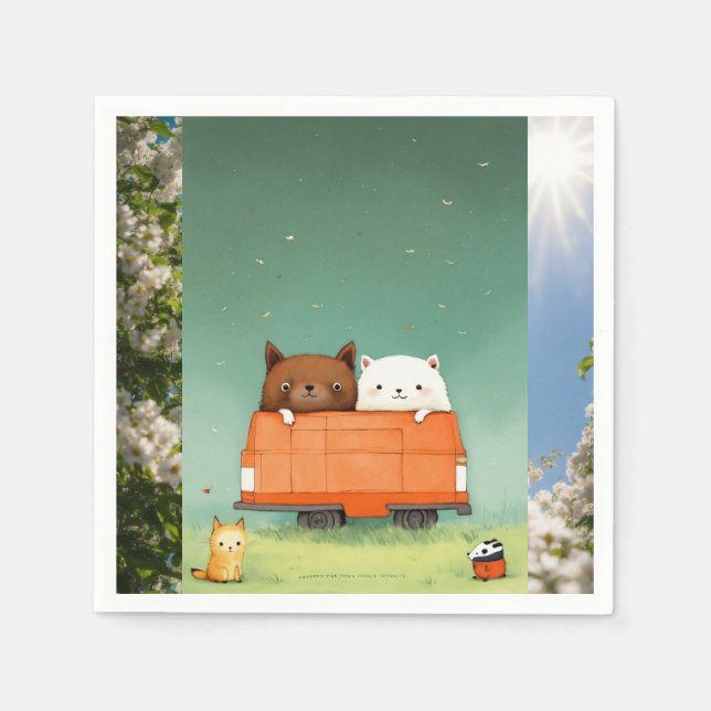 Serviette En Papier Papier Napkin (Devant)