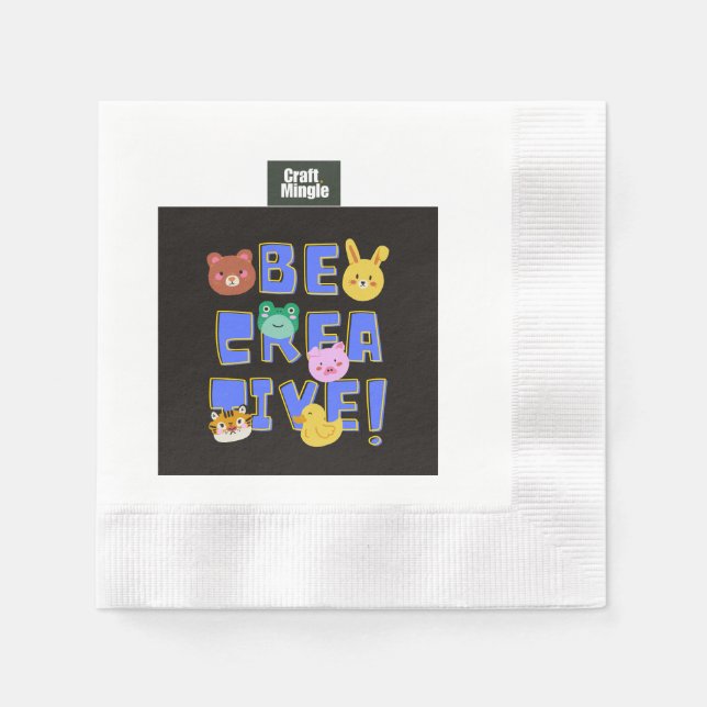 Serviette En Papier Papier Napkin (Devant)