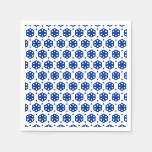 Serviette En Papier Papier Napkin - Fleurs stylisées dans les lignes