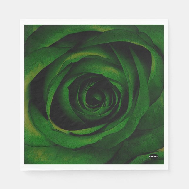 Serviette En Papier Papier Napkin HAMbWG Rose vert (Devant)
