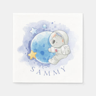 SERVIETTE EN PAPIER PAPIER NAPKIN : KOALA SUR LA LUNE
